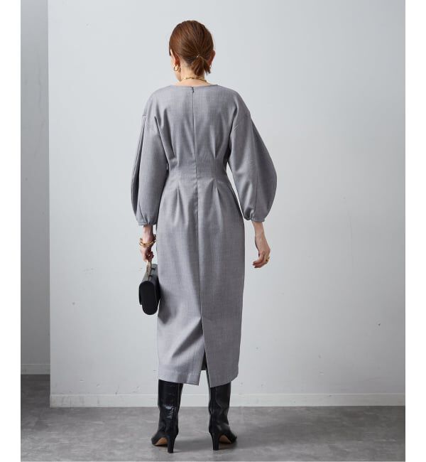 VERMEIL par iena「《追加2》P/Ryツイルウエストシェイプワンピース」|ワンピース|