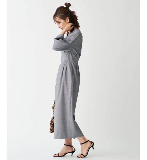 VERMEIL par iena「《追加2》P/Ryツイルウエストシェイプワンピース」|ワンピース|