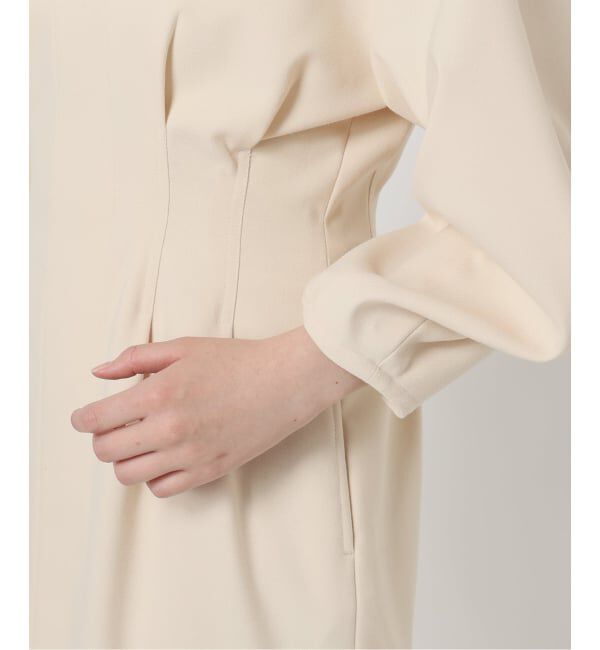 VERMEIL par iena「《追加2》P/Ryツイルウエストシェイプワンピース」|ワンピース|