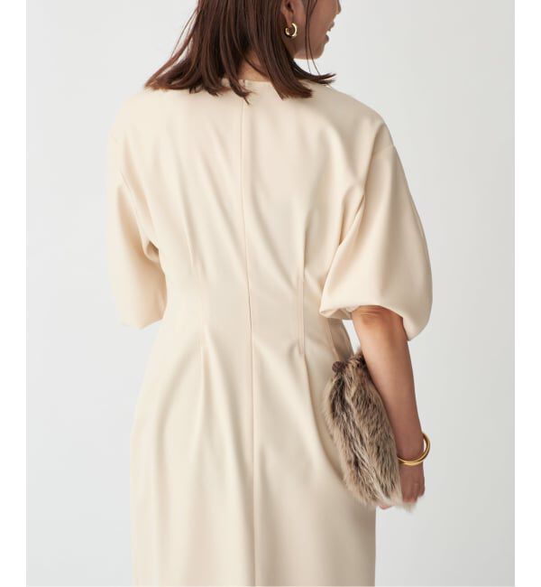 VERMEIL par iena「《追加2》P/Ryツイルウエストシェイプワンピース」|ワンピース|