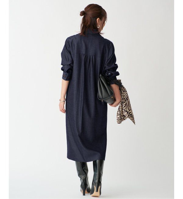 VERMEIL par iena「Room no.8 BLACK  ルームエイトブラック TRI/TWILL COMBI LACE DRE BR80-244-35690」|ワンピース|