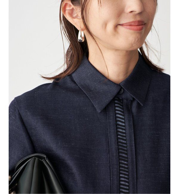 VERMEIL par iena「Room no.8 BLACK  ルームエイトブラック TRI/TWILL COMBI LACE DRE BR80-244-35690」|ワンピース|