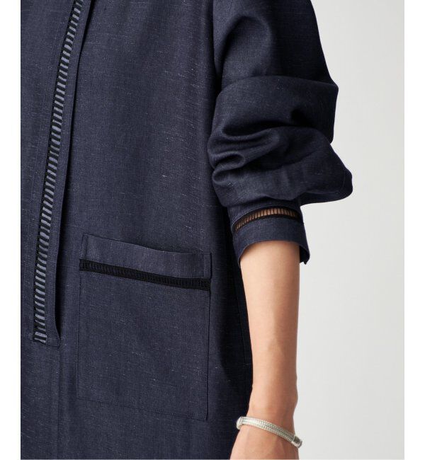 VERMEIL par iena「Room no.8 BLACK  ルームエイトブラック TRI/TWILL COMBI LACE DRE BR80-244-35690」|ワンピース|