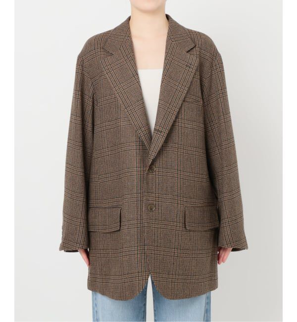 IENA「COUTURE D&rsquo;ADAM/クチュールドアダム BIG JK グレンチェック」|テーラードジャケット|