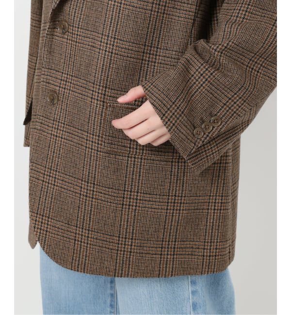 IENA「COUTURE D&rsquo;ADAM/クチュールドアダム BIG JK グレンチェック」|テーラードジャケット|