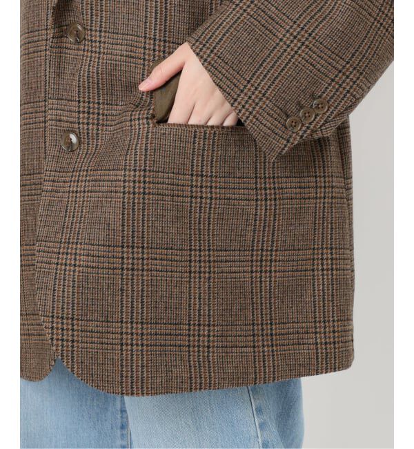 IENA「COUTURE D&rsquo;ADAM/クチュールドアダム BIG JK グレンチェック」|テーラードジャケット|