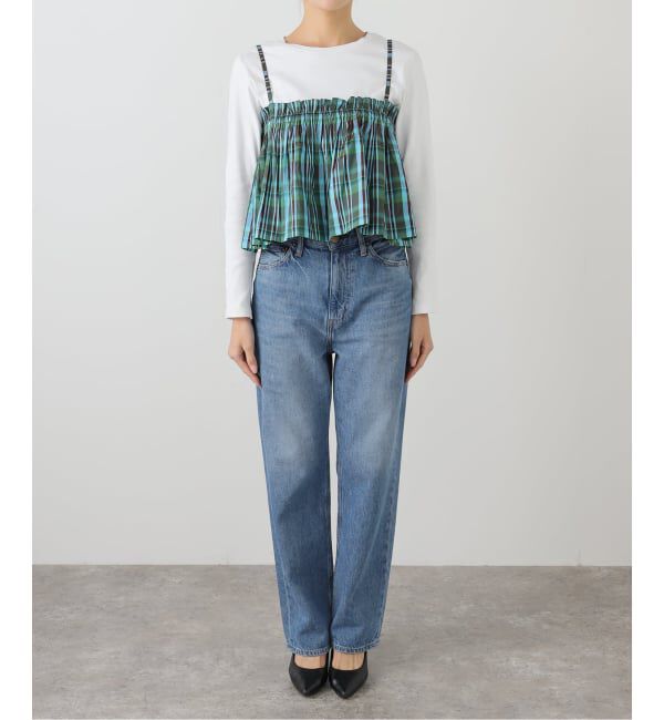 SLOBE IENA「sara mallika/サラ マリカ SLOBE別注 マドラスチェックキャミ」|シャツ・ブラウス|