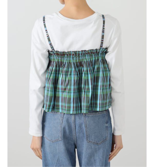 SLOBE IENA「sara mallika/サラ マリカ SLOBE別注 マドラスチェックキャミ」|シャツ・ブラウス|
