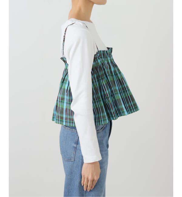 SLOBE IENA「sara mallika/サラ マリカ SLOBE別注 マドラスチェックキャミ」|シャツ・ブラウス|