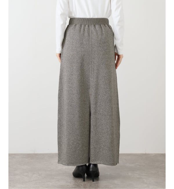 SLOBE IENA「IRONING/アイロニング グリッタースウェットロングスカート 01IR0134ISLV」|スカート|