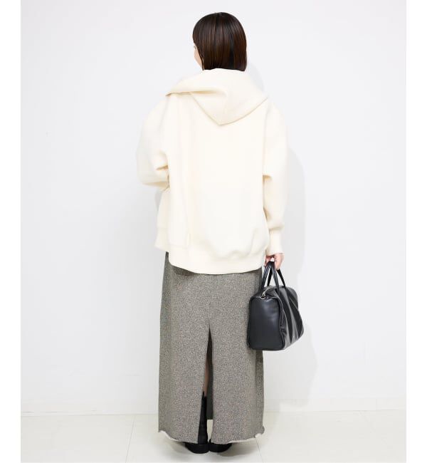 SLOBE IENA「IRONING/アイロニング グリッタースウェットロングスカート 01IR0134ISLV」|スカート|