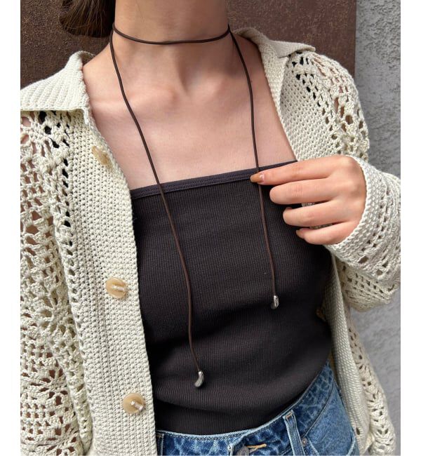 SLOBE IENA「PLUME/プリュム コードチョーカー SL-04L」|ネックレス|ブラウン