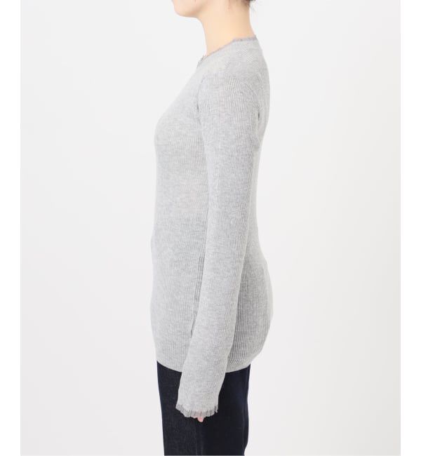 SLOBE IENA「シアーフリルリブニット」|ニット・セーター|