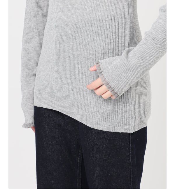 SLOBE IENA「シアーフリルリブニット」|ニット・セーター|