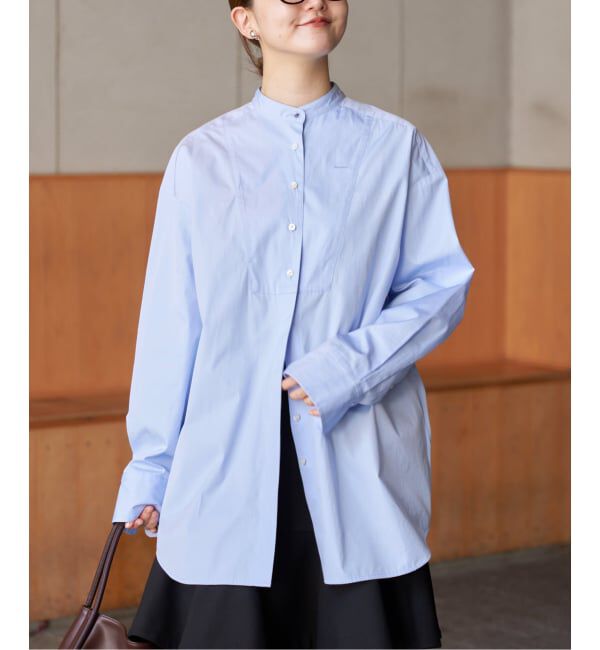 IENA「スビンコットンビブシャツ」|シャツ・ブラウス|