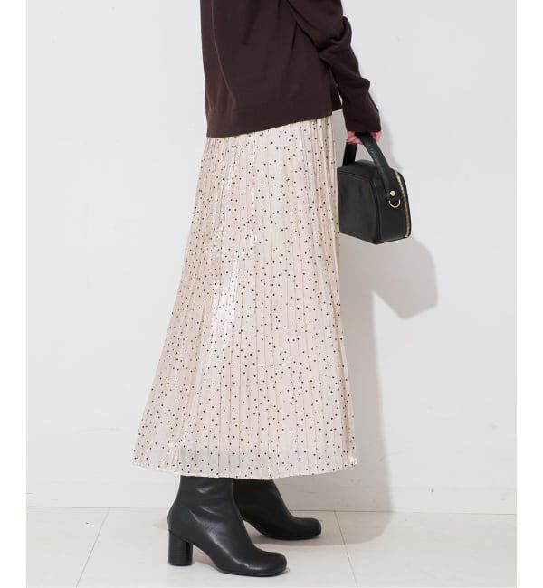 SLOBE IENA「ドットプリーツスカート」|スカート|