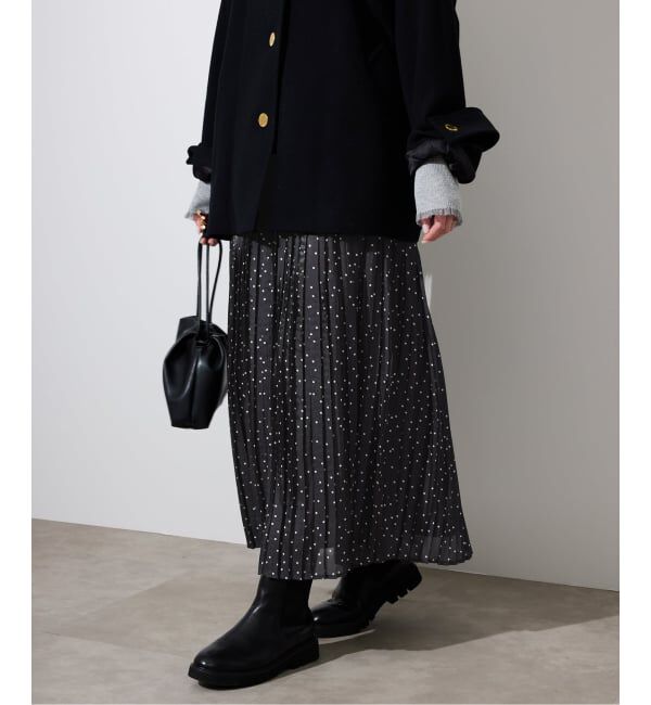 SLOBE IENA「ドットプリーツスカート」|スカート|