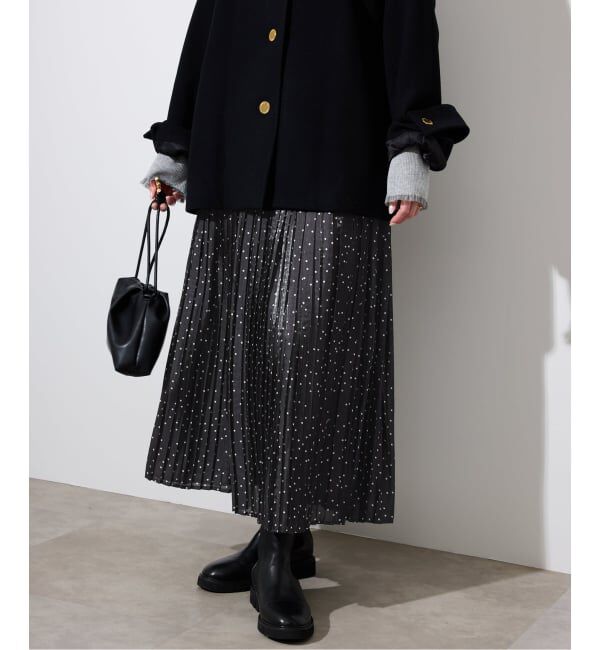 SLOBE IENA「ドットプリーツスカート」|スカート|