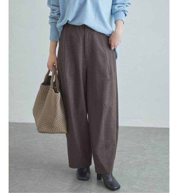 IENA「《追加》ウォッシャブル コクーンパンツ」|その他|ブラウン