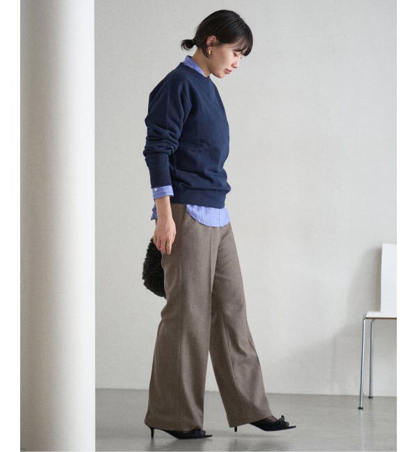 IENA「《追加》ウォッシャブル ツイードイージースラックス」|その他|