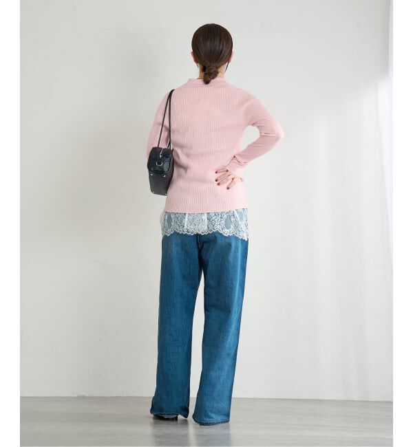 IENA「EXメリノリブ ポロ襟カーディガン」|カーディガン|