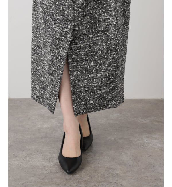 IENA「ドットツイードタックスカート」|スカート|