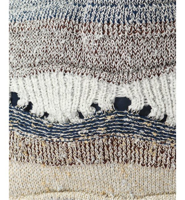 IENA「ラメMIXボーダーニットバッグ」|その他|