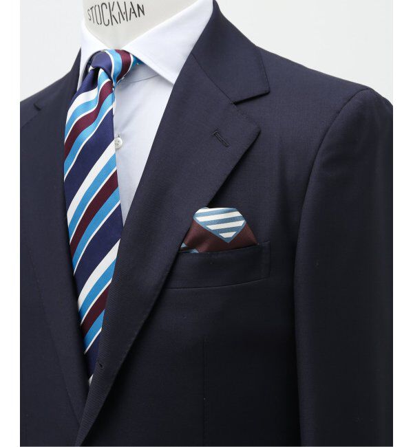 EDIFICE「AX ストライプパターンチーフ」|バンダナ・スカーフ|ブルー A