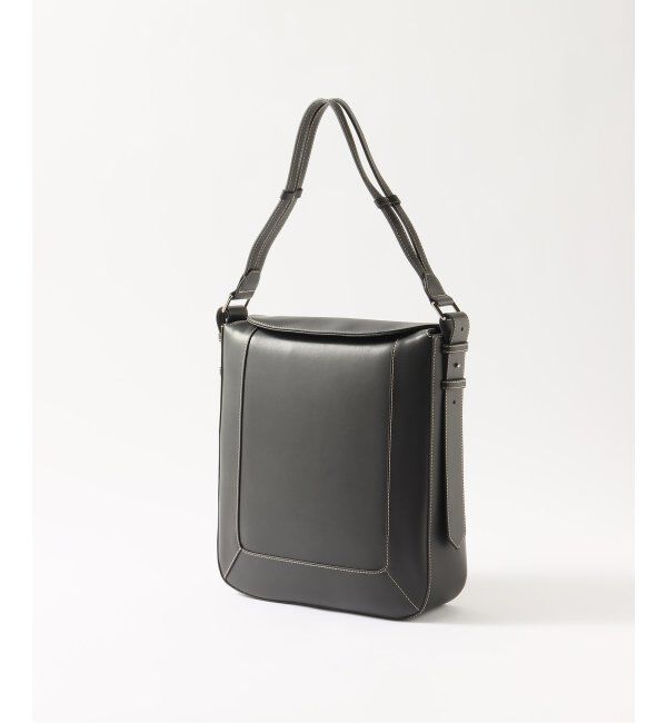 EDIFICE「【LAvenir / ラ・ヴェニール】Mael Square Shoulder Bag Smooth」|ショルダー・メッセンジャー|ブラック