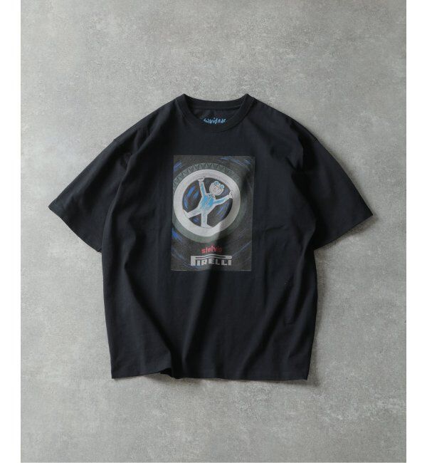 417 EDIFICE「《追加》SAVIGNAC 別注 French Company プリントTシャツ 2」|Tシャツ・カットソー|ブラック