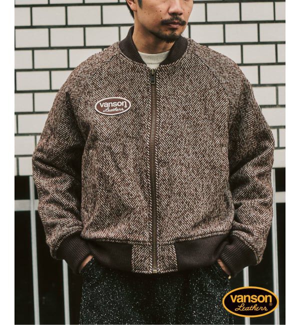 417 EDIFICE「VANSON &times; 417 TWEED TEAM ジャケット」|その他|ブラウン