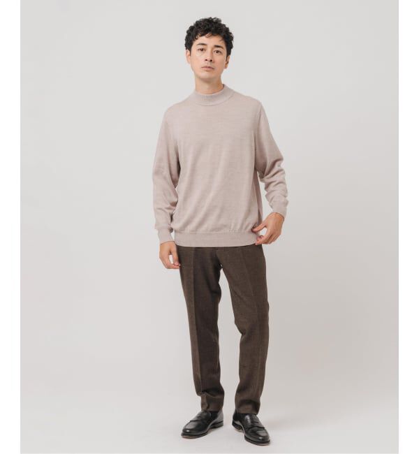 EDIFICE「12G ウール/シルク/カシミヤ MIX クリスタル モックネックニット」|ニット・セーター|