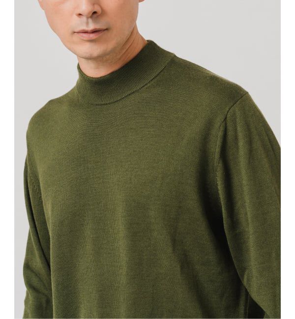 EDIFICE「12G ウール/シルク/カシミヤ MIX クリスタル モックネックニット」|ニット・セーター|