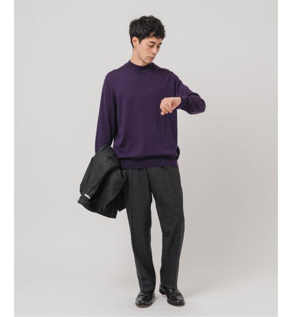 EDIFICE「12G ウール/シルク/カシミヤ MIX クリスタル モックネックニット」|ニット・セーター|