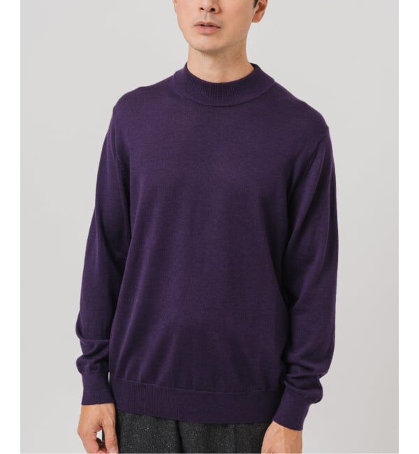 EDIFICE「12G ウール/シルク/カシミヤ MIX クリスタル モックネックニット」|ニット・セーター|