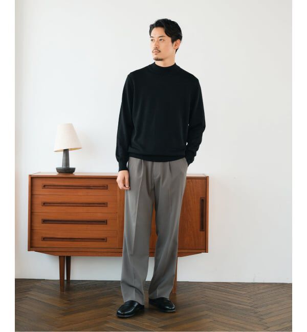 EDIFICE「12G ウール/シルク/カシミヤ MIX クリスタル モックネックニット」|ニット・セーター|