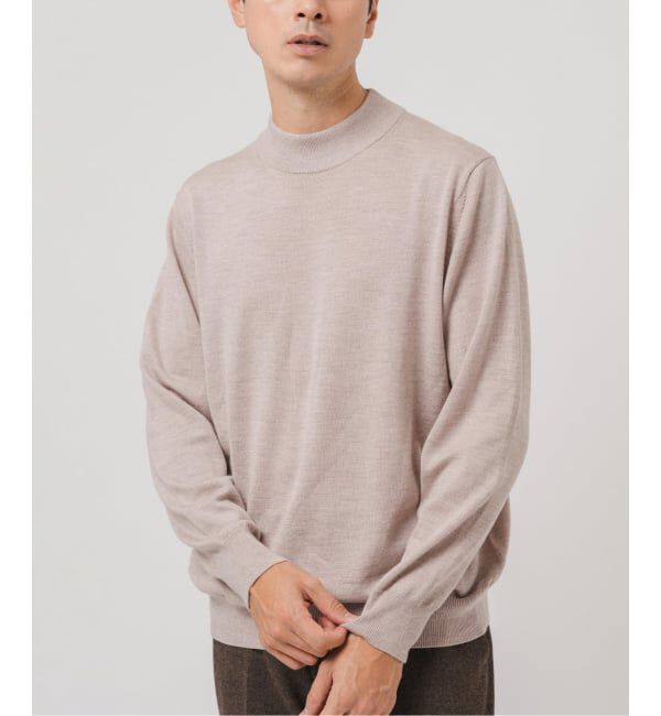 EDIFICE「12G ウール/シルク/カシミヤ MIX クリスタル モックネックニット」|ニット・セーター|