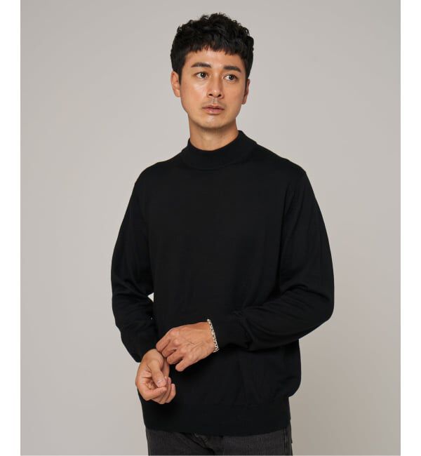 EDIFICE「12G ウール/シルク/カシミヤ MIX クリスタル モックネックニット」|ニット・セーター|