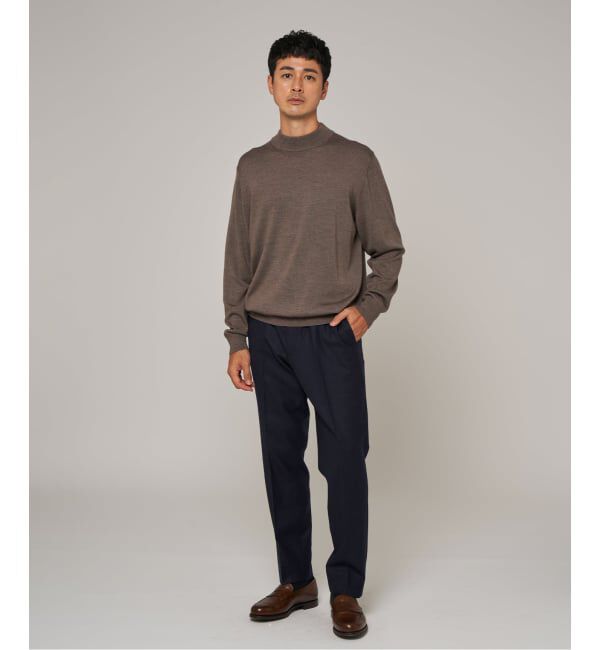 EDIFICE「12G ウール/シルク/カシミヤ MIX クリスタル モックネックニット」|ニット・セーター|