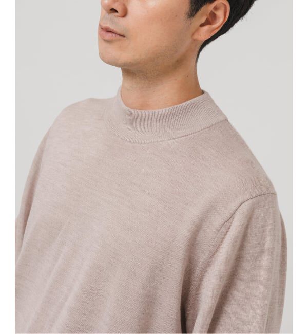 EDIFICE「12G ウール/シルク/カシミヤ MIX クリスタル モックネックニット」|ニット・セーター|
