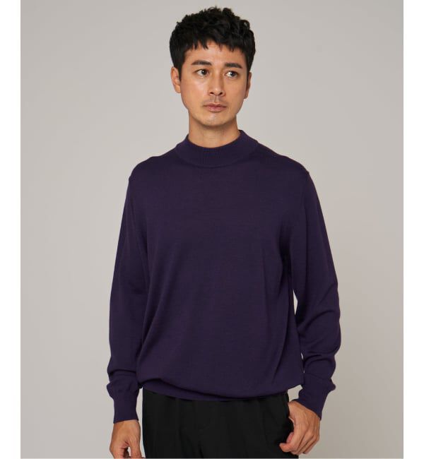 EDIFICE「12G ウール/シルク/カシミヤ MIX クリスタル モックネックニット」|ニット・セーター|