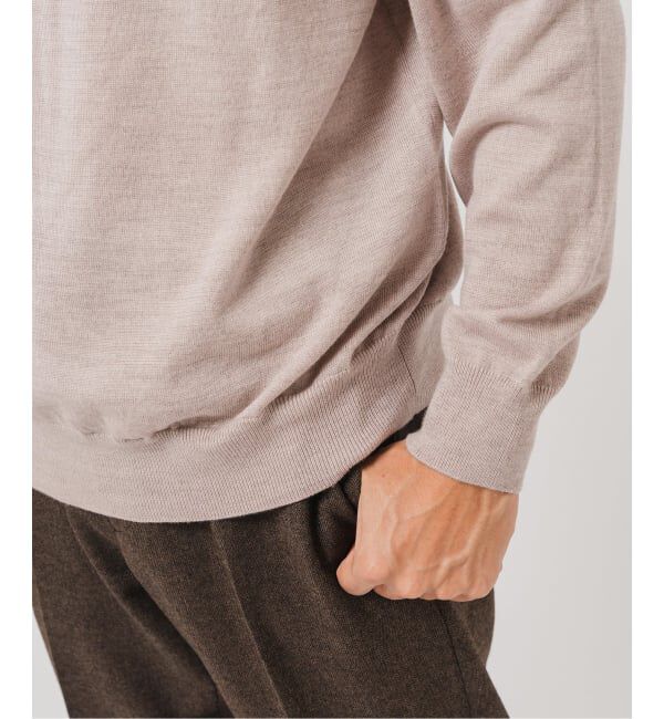 EDIFICE「12G ウール/シルク/カシミヤ MIX クリスタル モックネックニット」|ニット・セーター|