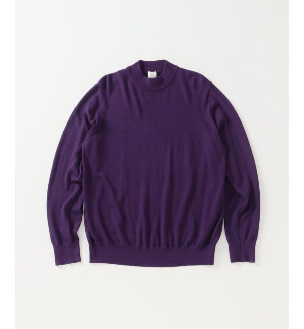 EDIFICE「12G ウール/シルク/カシミヤ MIX クリスタル モックネックニット」|ニット・セーター|