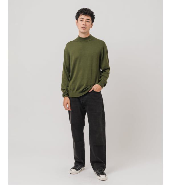 EDIFICE「12G ウール/シルク/カシミヤ MIX クリスタル モックネックニット」|ニット・セーター|