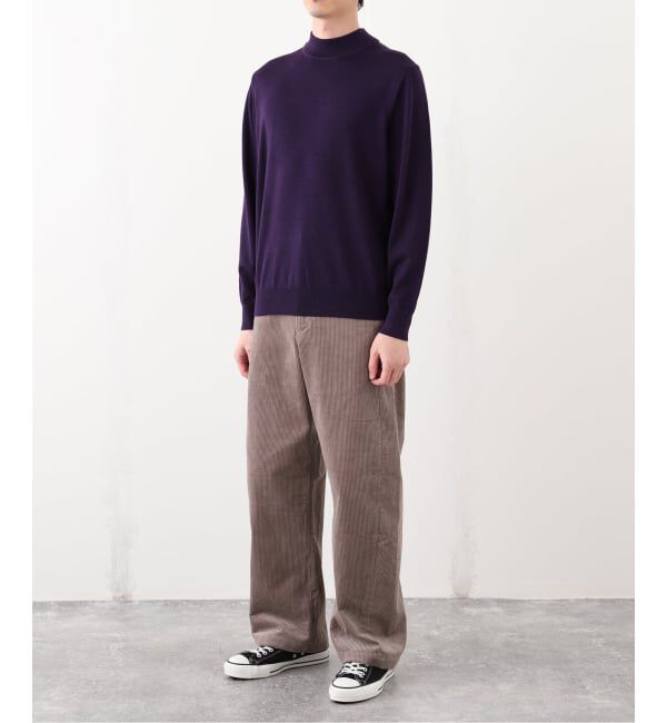 EDIFICE「12G ウール/シルク/カシミヤ MIX クリスタル モックネックニット」|ニット・セーター|