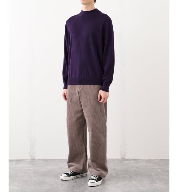 EDIFICE「12G ウール/シルク/カシミヤ MIX クリスタル モックネックニット」|ニット・セーター|