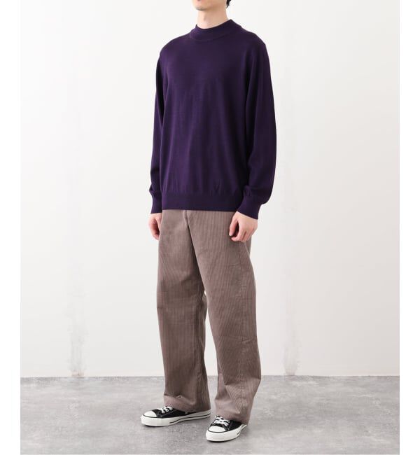 EDIFICE「12G ウール/シルク/カシミヤ MIX クリスタル モックネックニット」|ニット・セーター|