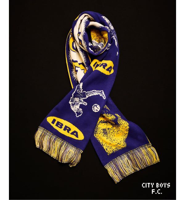 417 EDIFICE「【CITY BOYS FC / シティボーイズFC】417別注 bad boy Scarf」|マフラー|ブルー A