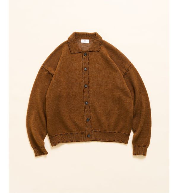 417 EDIFICE「ステッチ ニットカーディガン」|カーディガン|ブラウン