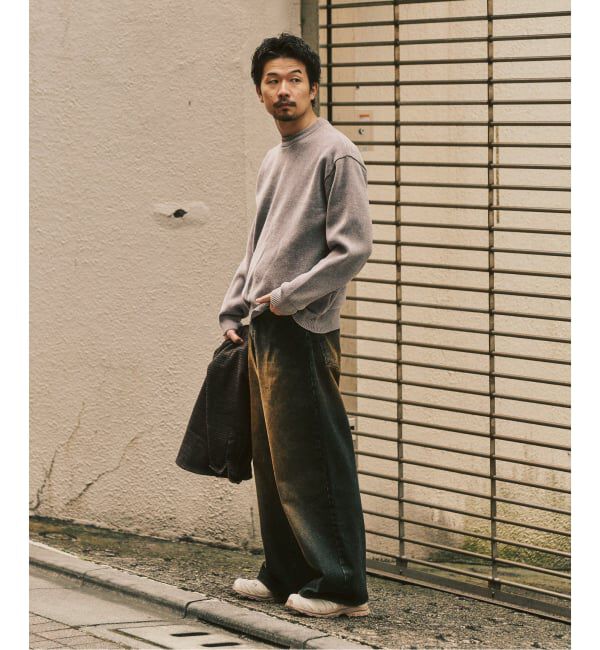 417 EDIFICE「追加 モールニット カラーリブ プルオーバー」|ニット・セーター|